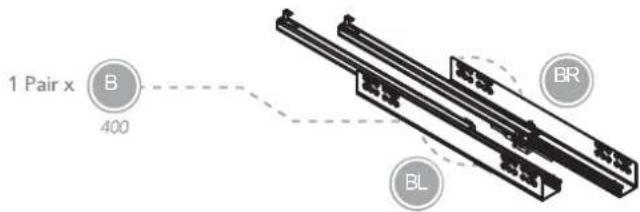 1 Pair x B 400 BR BL
