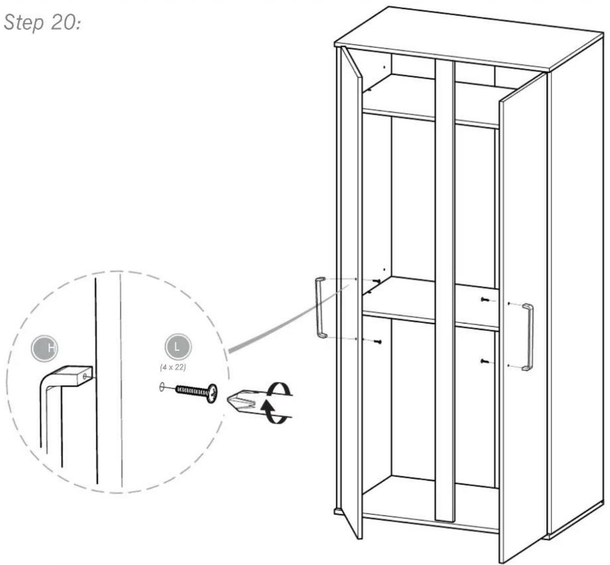 Step 20: H (4 x 22) L