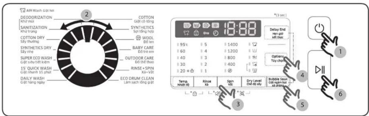SAMSUNG WD95K5410OX - Simple steps to start - 1