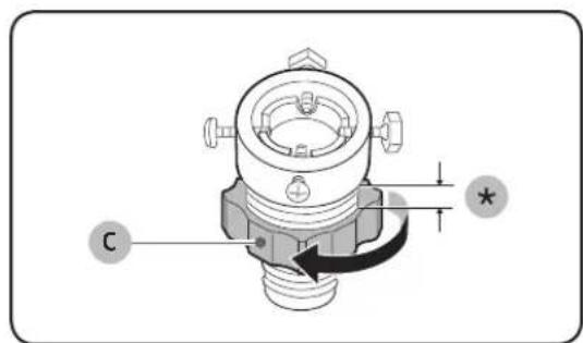 Technical diagram of a mechanical component with labeled parts and directional arrows indicating motion or flow.