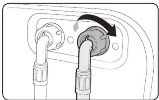 SAMSUNG WD95K5410OX - For models with an additional hot water inlet: - 1