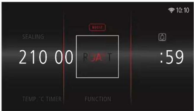 SEALING 210 00 DOCKT :59 TEMP.℃ TIMER FUNCTION