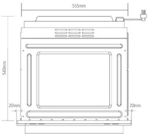 555mm 540mm 20mm 20mm