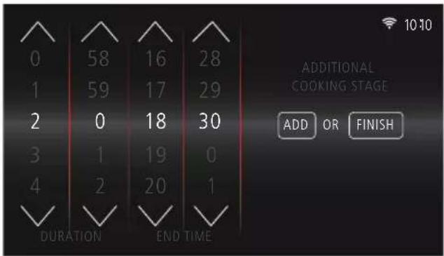 0 58 16 28 1 59 17 29 2 0 18 30 3 1 19 0 4 2 20 1 DURATION END TIME ADDITIONAL COOKING STAGE ADD OR FINISH