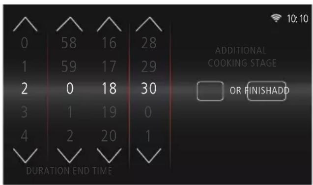 0 58 16 28 1 59 17 29 2 0 18 30 3 1 19 0 4 2 20 1 ✓ ✓ ✓ ✓ DURATION END TIME ADDITIONAL COOKING STAGE OR FINISHADD