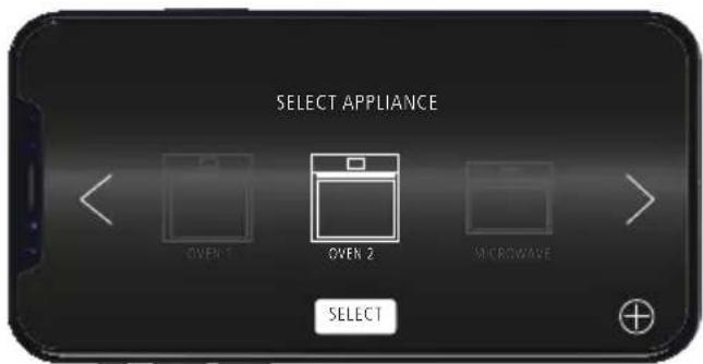 SELECT APPLIANCE OXYEN 1 OXYEN 2 MICROWAVE SELECT