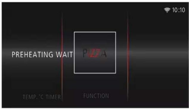 PREHEATING WAIT PU7A TEMP. ℃ TIMER FUNCTION 10:10