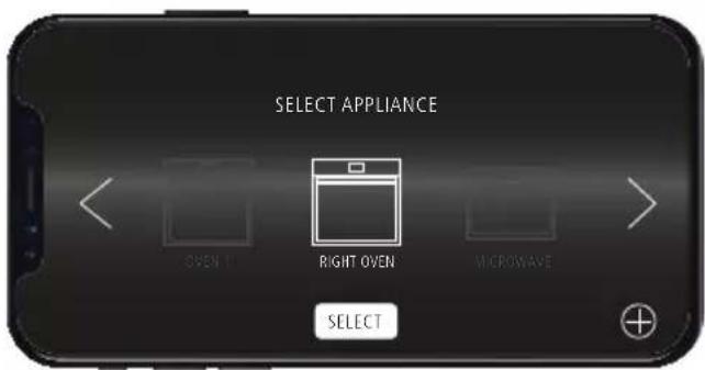 SELECT APPLIANCE OVEN 1 RIGHT OVEN MICROWAVE SELECT