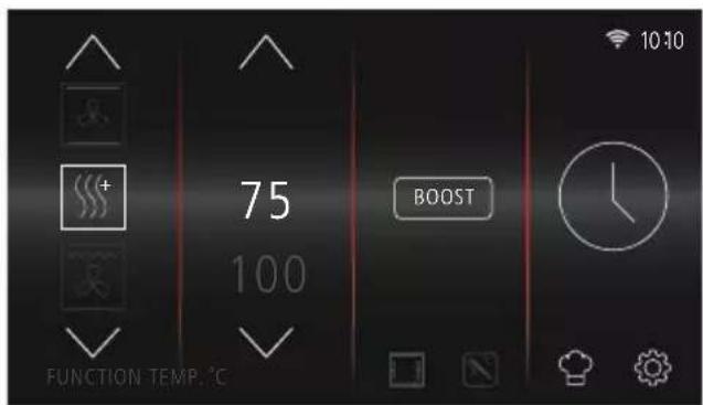 75 100 FUNCTION TEMP. ℃ BOOST 10:10