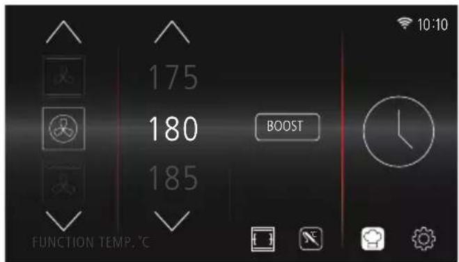 175 180 185 FUNCTION TEMP. ℃ BOOST 10:10
