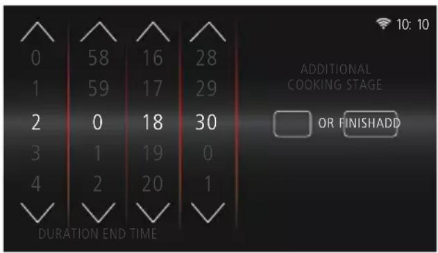 0 58 16 28 1 59 17 29 2 0 18 30 3 1 19 0 4 2 20 1 ✓ ✓ ✓ ✓ DURATION END TIME ADDITIONAL COOKING STAGE OR FINISHADD