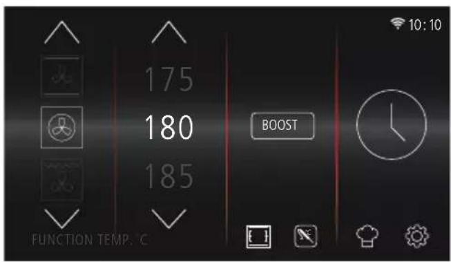 175 180 185 FUNCTION TEMP. °C BOOST 10:10