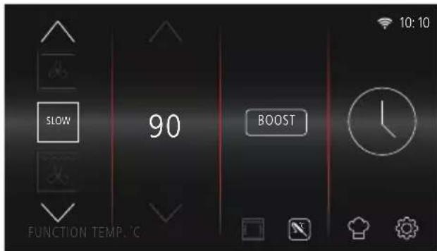 SLOW 90 BOOST FUNCTION TEMP. 1°C
