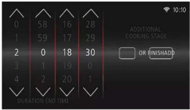 0 58 16 28 1 59 17 29 2 0 18 30 3 1 19 0 4 2 20 1 ✓ ✓ ✓ ✓ ADDITIONAL COOKING STAGE OR FINISHADD DURATION END TIME