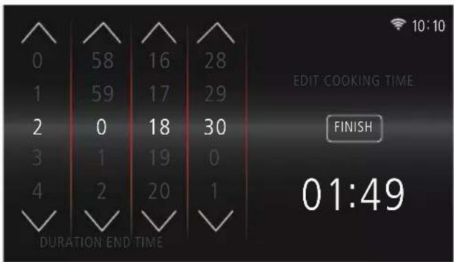 0 1 2 3 4 58 59 0 1 2 58 16 17 0 18 19 20 28 29 30 0 1 EDIT COOKING TIME FINISH 01:49 DURATION END TIME