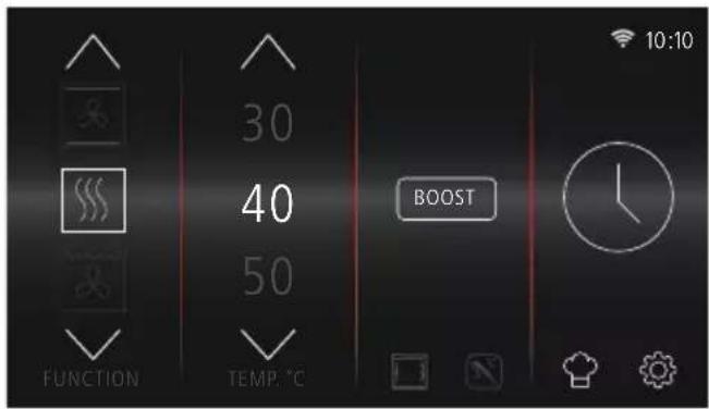 30 40 50 FUNCTION TEMP. °C BOOST 10:10