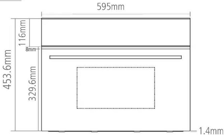 595mm 116mm 8mm 453.6mm 329.6mm 1.4mm