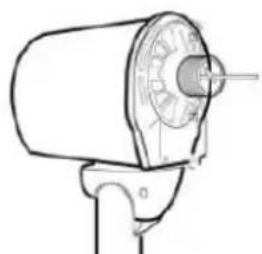 Technical line drawing of a mechanical component with a cylindrical shaft and flange (no text or symbols)