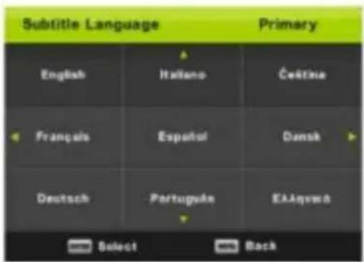 Subtitle Language English Hattano Çelitina Français Español Dansk Deutsch Portuguda EALaywa Select Back