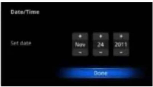 Date/Time Set date + + + Nov 24 2011 - - - Done