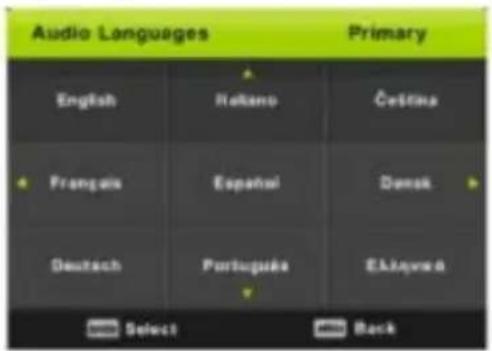 Audio Languages Primary English Natalo Četina Français Españal Dansk Deutsch Portugues Ekluyevá Select Back