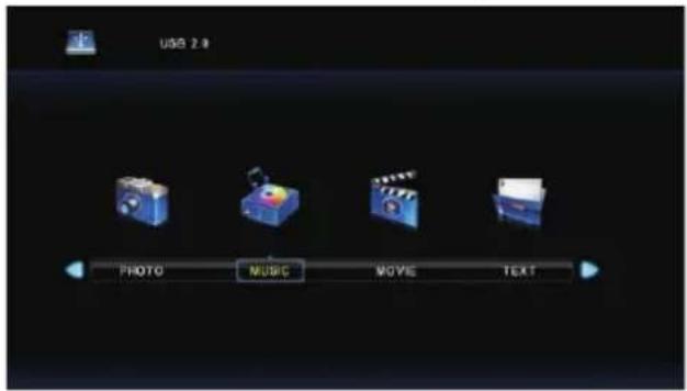 USB 2.8 PHOTO MUSIC MOVE TEXT