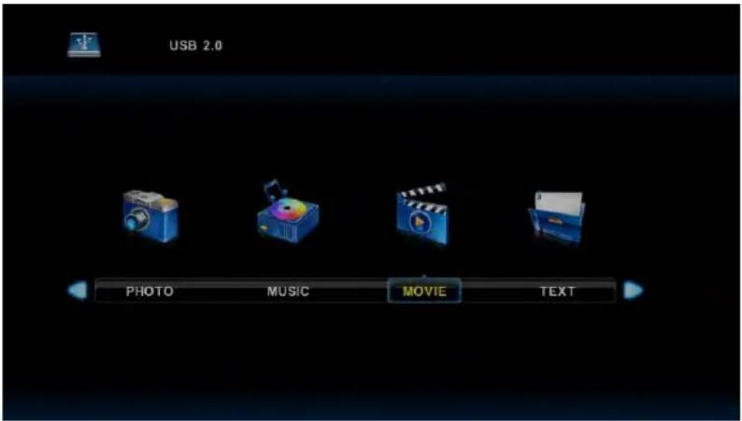 USB 2.0 PHOTO MUSIC MOVIE TEXT