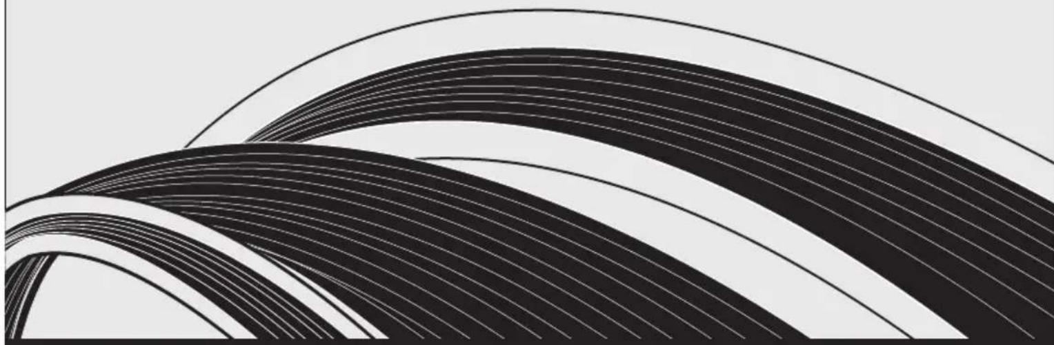 Abstract black and white wave pattern with curved lines (no text or symbols)