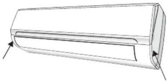 Technical line drawing of a cylindrical mechanical component with two directional arrows indicating force or movement (no text or symbols)
