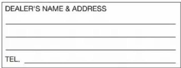 DEALER'S NAME & ADDRESS TEL.