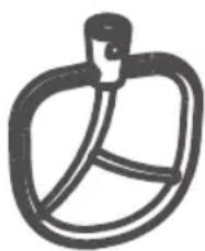 Simple line drawing of a looped mechanical component (no text or symbols)