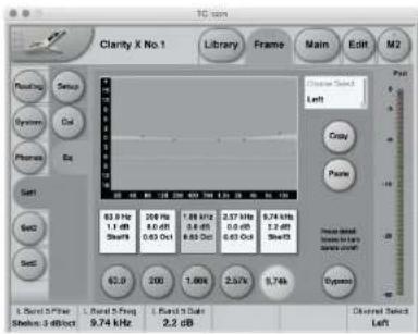 TC 100 Clarity X No.1 Library Frame Main Edit M2 Reading Setup System Out Pharm Ex Set1 Set2 Set3 L. Ravi S-Filter Shelion: 3 dB/Hz L. Ravi S-Flag 9.74 kHz L. Ravi S-Date 2.2 dB Clutter Select Left Gray Pane Noise level Level noise level Cyperos Diluted Select Left