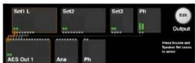 Set1 L Set2 Set3 Ph Edit Output AES Out 1 Ana Ph Press Source and Speakers Net Losses to serve!