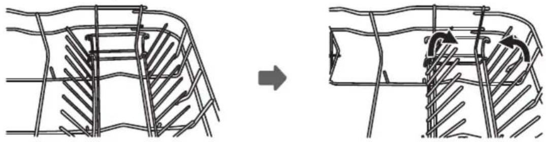 BERTAZZONI DW60EPR - Folding back the rack shelves - 1