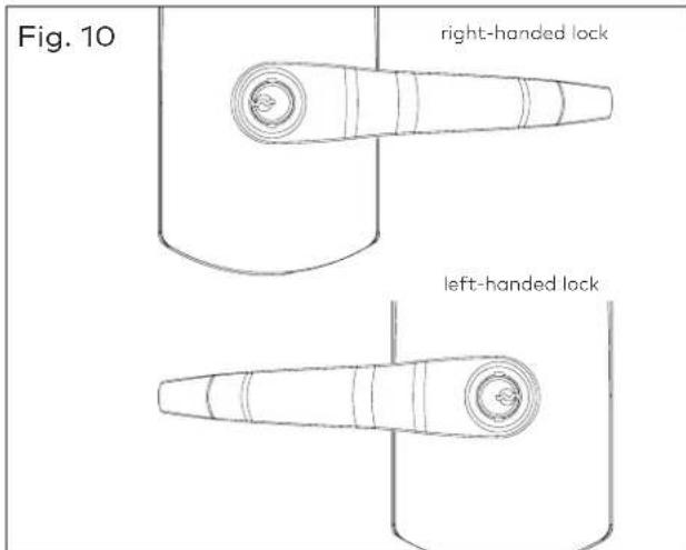 Fig. 10 right-handed lock left-handed lock