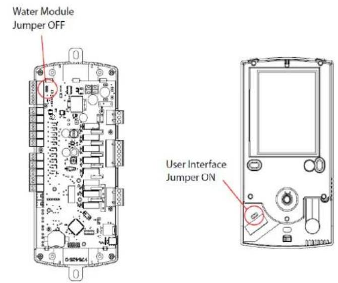 Water Module Jumper OFF User Interface Jumper ON