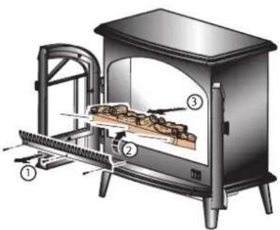 Technical diagram of a fire extinguisher with labeled components and internal structure