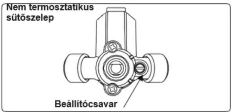 Nem termosztatikus sütöszelep Beállítócsavar