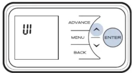 UII ADVANCE MENU BACK ENTER