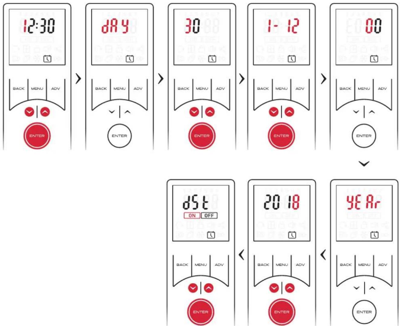 DIMPLEX WFE3SE - Setting Date - 1