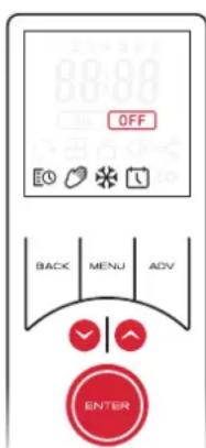OFF EO BACK MENU ADV ENTER