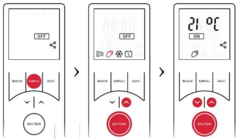 DIMPLEX AC3RE - Manual Mode (Comfort On) - 1