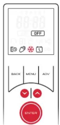 OFF EO BACK MENU ADV ENTER