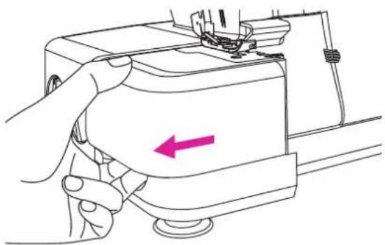 NECCHI L234A - Remove and replace the flat bed extension - 1