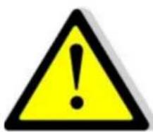 Yellow triangular warning sign with black exclamation mark symbol