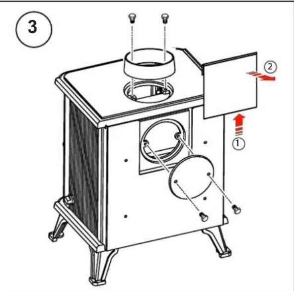 Technical diagram of a mechanical device with labeled parts and directional arrows indicating motion or force directions.