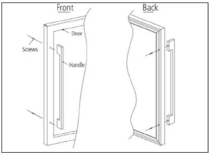 Front Screws Door Handle Back