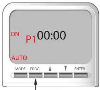 ON P100:00 AUTO MODE PROG ENTER
