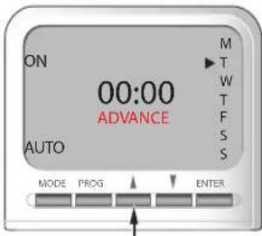 ON 00:00 ADVANCE AUTO M T W T F S S NODE PROG ENTER