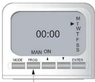 00:00 MAN ON MODE PROG ENTER M T W T F S S